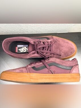 Vans Skateboarding PopCush Ward Shoe Men’s 12 Purple Suede Gum Sole